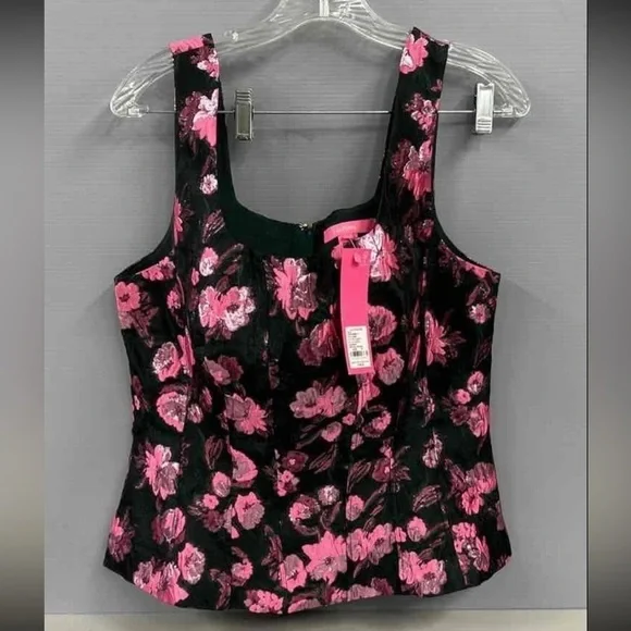 NWT Lilly Pulitzer Leya Floral Jacquard Top Size Large - Picture 2 of 7